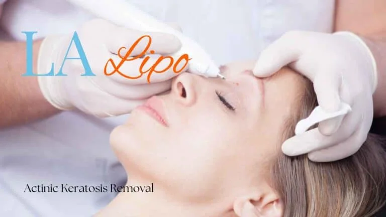 Woman receiving Actinic Keratosis Removal Treatment Falkirk