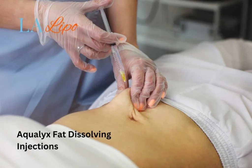 woman having fat dissolving injections Falkirk in the stomach