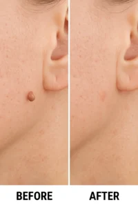 Skin tags removal Falkirk before and after