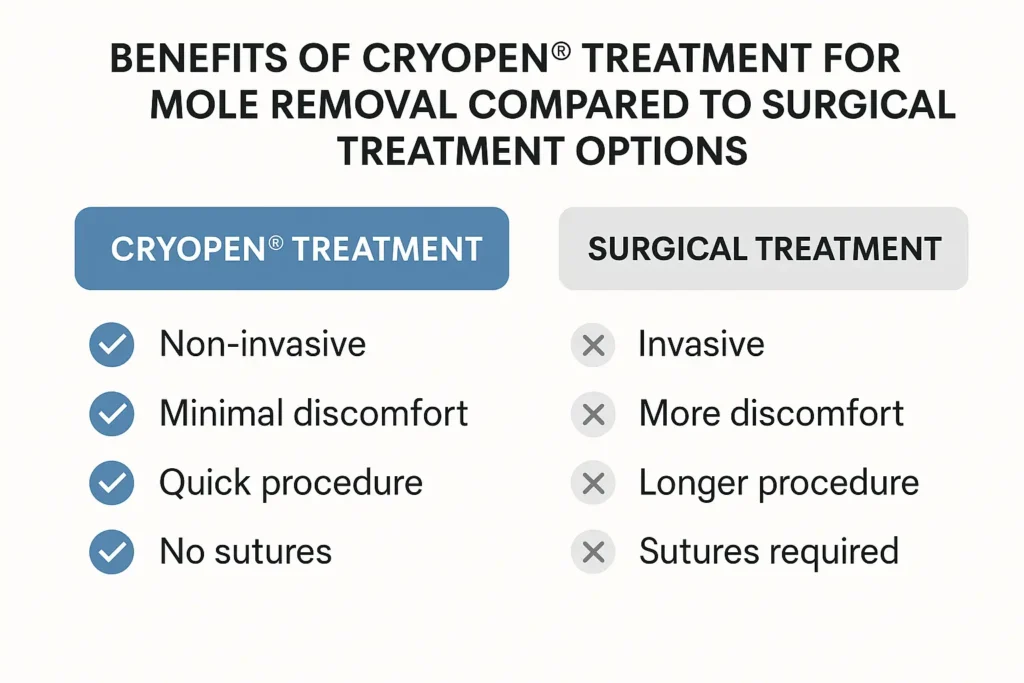 Benefits of facial mole removal Falkirk - call our team today to book a consultation