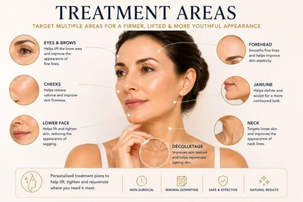 Areas of treatment for the ultimate lift tighten treatment Falkirk