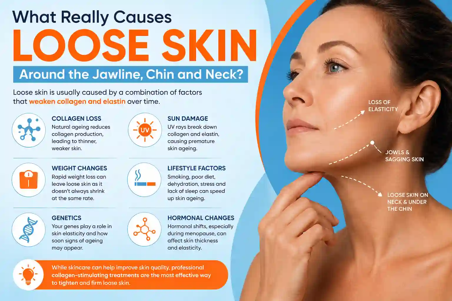 What Really Causes Loose Skin Around the Jawline, Chin and Neck Falkirk?